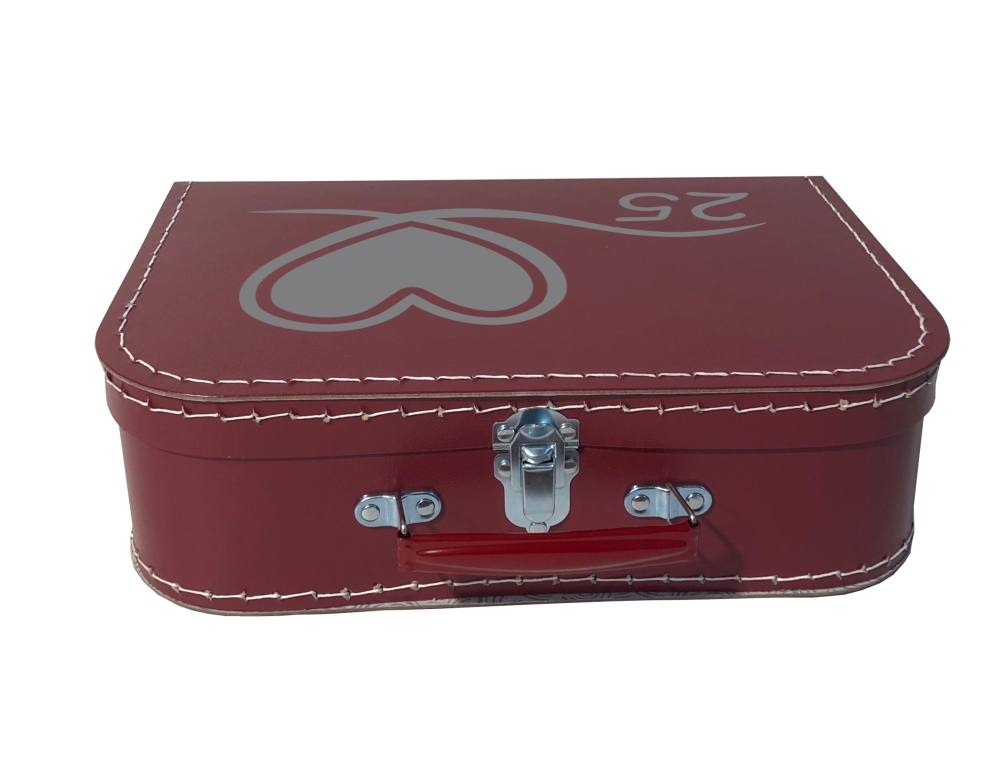 Pappkoffer Silberhochzeit