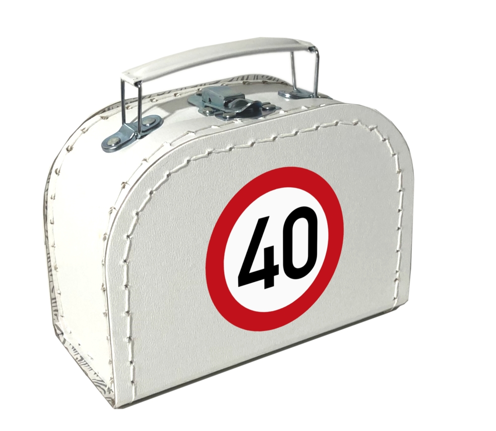 Pappkoffer 40. Geburtstag