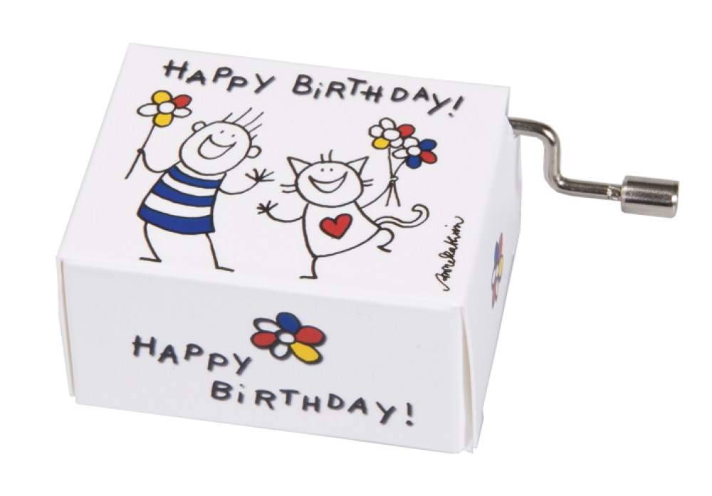 Kurbelwerk Spieluhr Happy Birthday