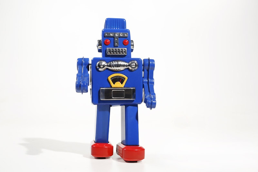 Roboter Volty blau