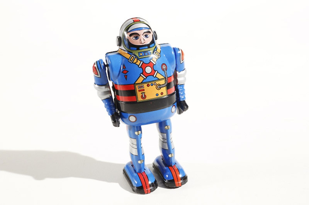 Roboter Astronaut blau