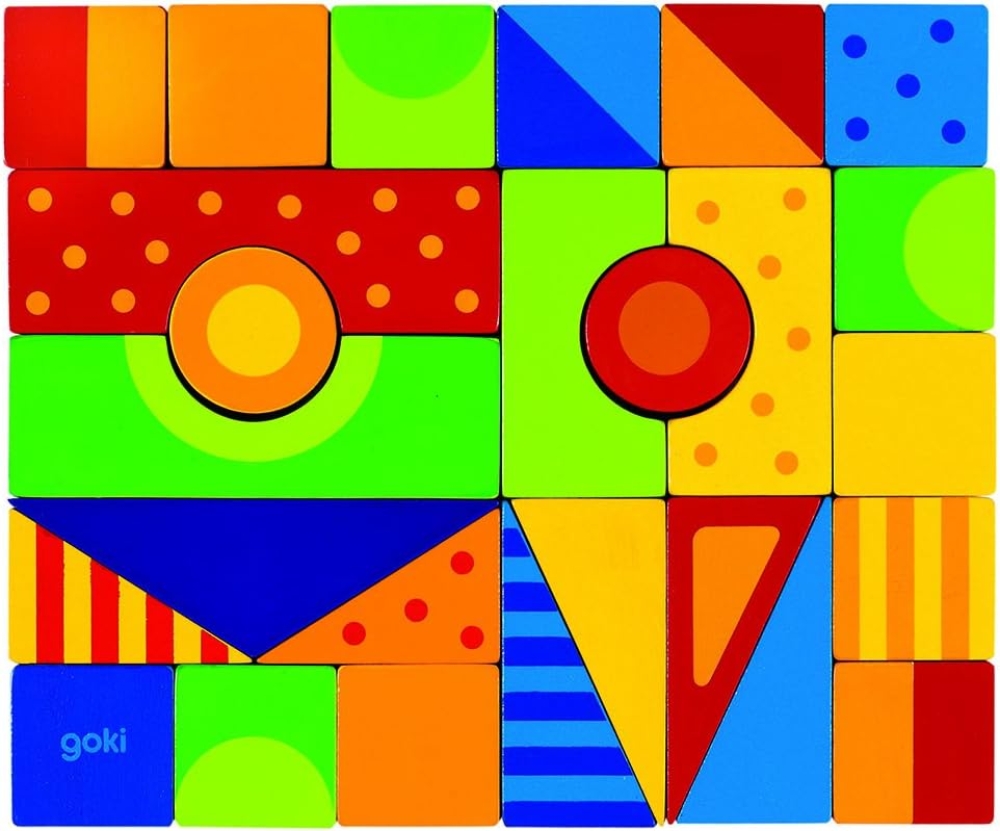 Bunte Holzbausteine