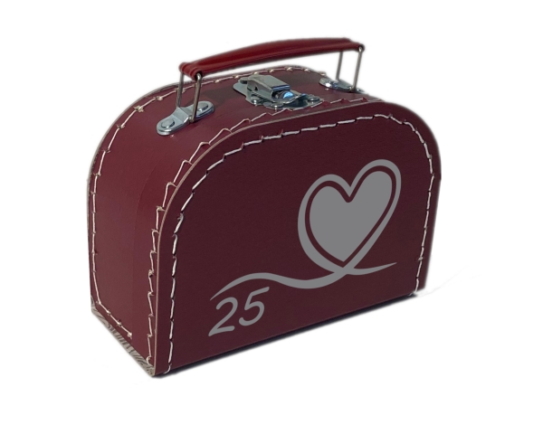 Pappkoffer Silberhochzeit