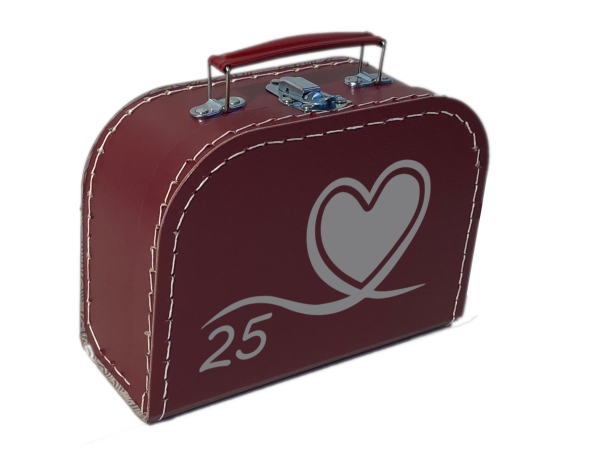 Pappkoffer Silberhochzeit