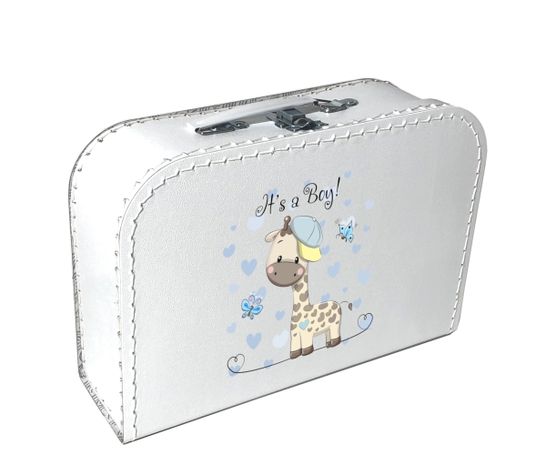 Pappkoffer It´s a boy, Giraffe - Kindewrkoffer zur Geburt