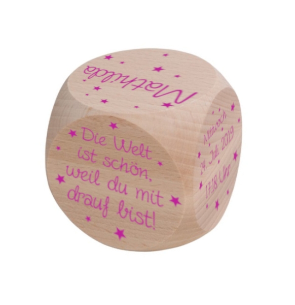 Geburtswürfel - personalisiert