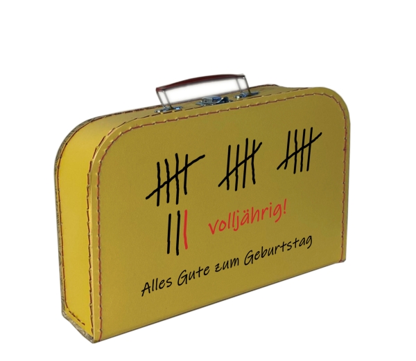 Pappkoffer Volljährig - 18. Geburtstag - 356