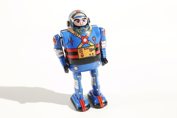 Roboter Astronaut blau